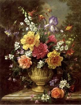 Floral, beautiful classical still life of flowers.112, unknow artist